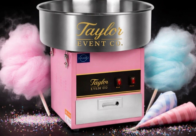 Taylor Event Co. - freshly made candy floss served at event entertainment stand